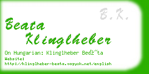 beata klinglheber business card